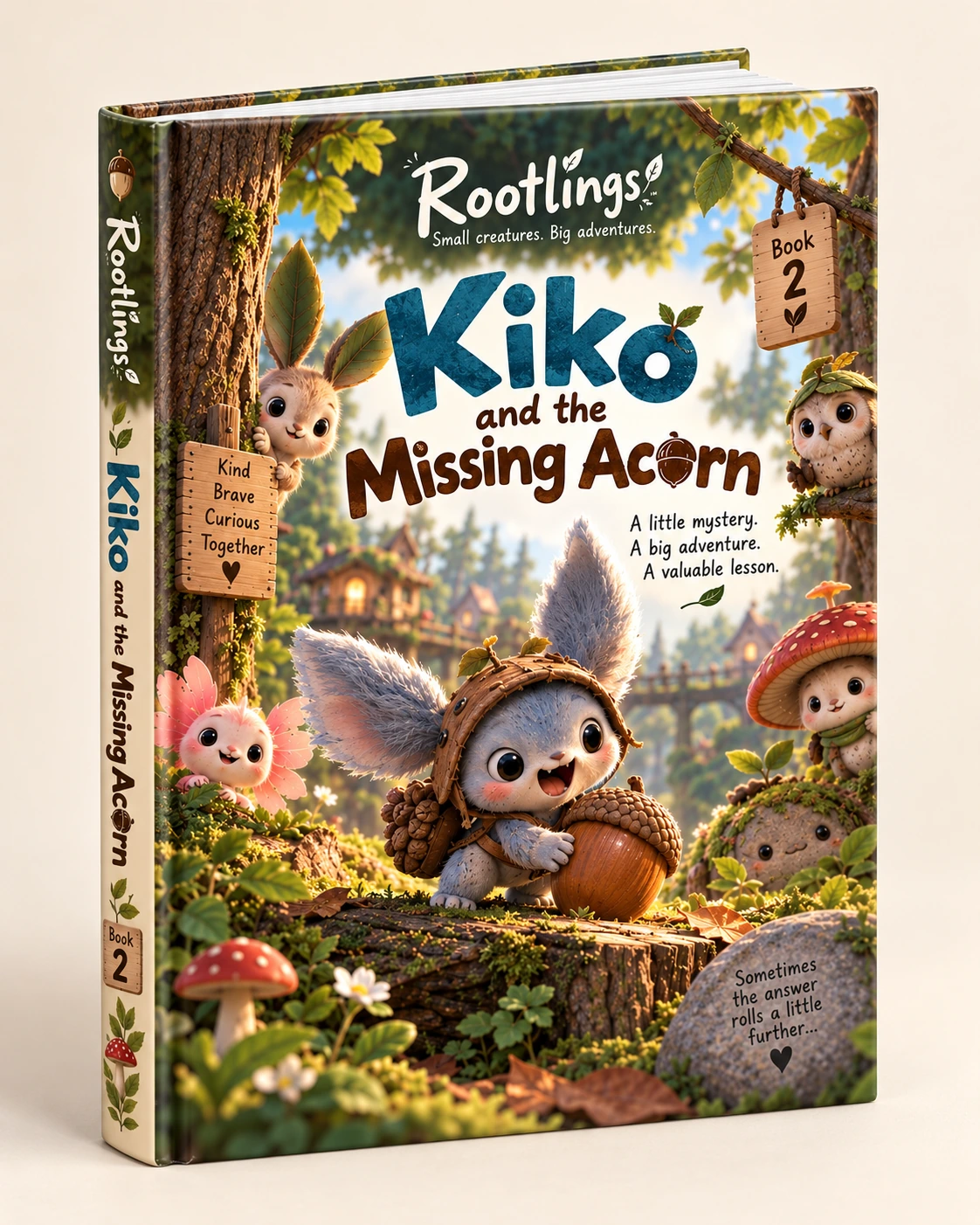Kiko und die verschwundene Eichel — Rootlings-Buch 2, Hardcover-Vorschau der Geschichte zum Ausdrucken